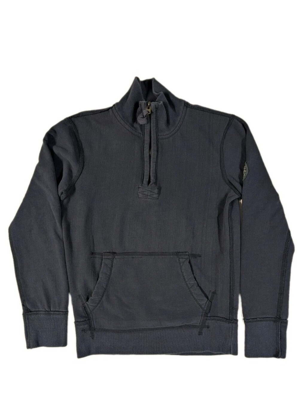 American Eagle Vintage Fit Mens XS Navy Blue 1/4 Zip Pullover Sweatshirt Patch